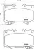 Колодки тормозные дисковые передние Toyota Land Cruiser 100 4.0, 4.2, 4.7 (98-), Cruiser 150 (10-) NISSHINBO NP1018 (фото 1)