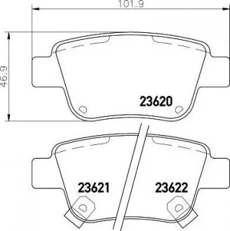 Тормозные колодки TOYOTA Avensis/Corolla/Verso \'\'R \'\'>>06 NISSHINBO NP1031