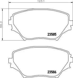 Тормозные колодки TOYOTA Rav4 "F"00-"05 NISSHINBO NP1036
