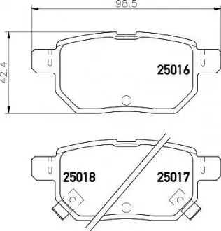 Тормозные колодки TOYOTA Prius/Corolla/Yaris "R" 07>> NISSHINBO NP1071