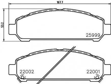 Тормозные колодки TOYOTA Venza "F" 08-16 NISSHINBO NP1125
