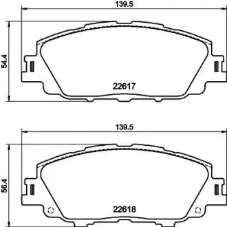 Тормозные колодки TOYOTA Corolla/Yaris Cross "F" 18>> NISSHINBO NP1176