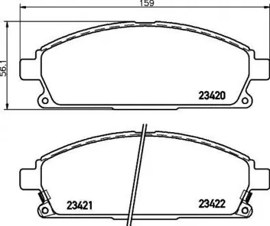 Тормозные колодки HONDA/INFINITI/NISSAN MDX/Q45/X-Trail "F "95>> NISSHINBO NP2009
