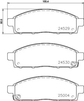 Тормозные колодки FIAT/MITSUBISHI Fullback/L200"F"04>> NISSHINBO NP3016SC