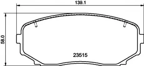 Гальмівні колодки MAZDA CX-7/CX-9 "F "06>> NISSHINBO NP3037SC