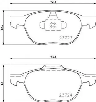 Гальмівні колодки FORD/MAZDA/VOLVO Focus/C-Max/Wagon/3/5/S4 "F "03>> NISSHINBO NP5006