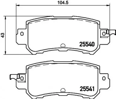 Тормозные колодки MAZDA CX-3/CX-5"R" 11>> NISSHINBO NP5052