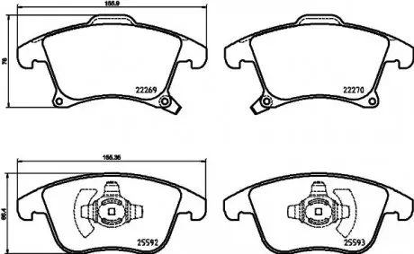 Тормозные колодки FORD Galaxy/Mondeo/S-Max "F "14>> NISSHINBO NP5079