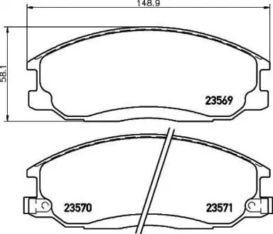 Тормозные колодки HYUNDAI XG/Trajet/Santa Fe-07 NISSHINBO NP6007