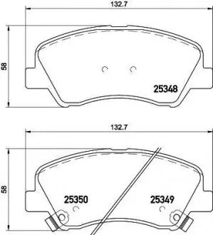 Тормозные колодки HYUNDAI/KIA Accent/Solaris/i20/Rio''F''1,0-1,6''10>> NISSHINBO NP6041