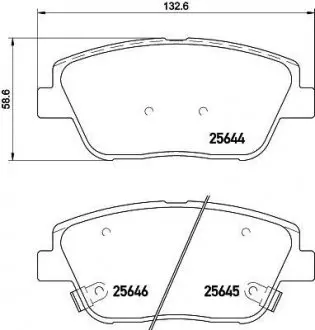Гальмівні колодки KIA Optima \'\'F \'\'1,7-2,4 \'\'11>> NISSHINBO NP6049