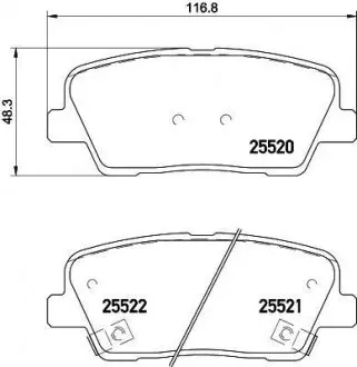 Гальмівні колодки HYUNDAI/KIA Santa Fe/Sorento "R "10>> NISSHINBO NP6083