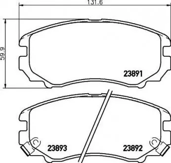 Тормозные колодки HYUNDAI Coupe/Sonata IV/Tucson/KIA Sportage New/Magentis/Optima -06 NISSHINBO NP6091
