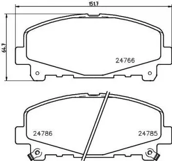 Колодки гальмівні дискові передні Honda Accord VIII 2.0, 2.4 универсал (08-) NISSHINBO NP8035