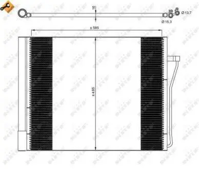 Радіатор кондиціонера NRF 350077