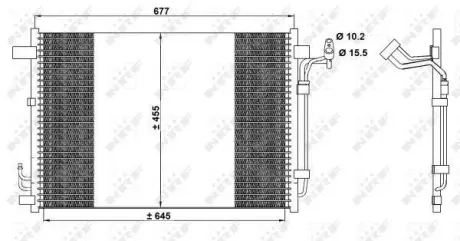 Радіатор кондиціонера NRF 350094