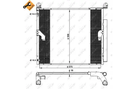 Радіатор кондиціонера NRF 350335