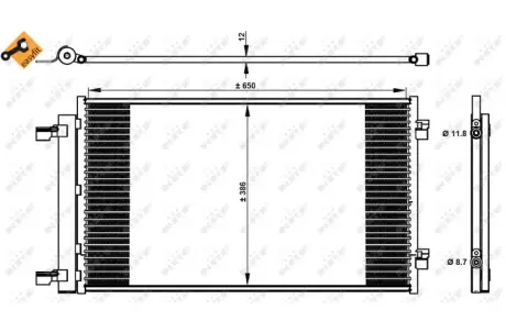 Радіатор кондиціонера NRF 350339