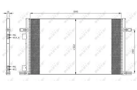 Радіатор кондиціонера NRF 35298