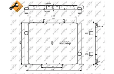 Радіатор кондиціонера NRF 35887