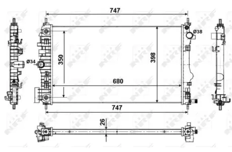 Радіатор охолодження NRF 53775