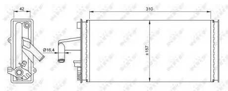 Радіатор пічки NRF 54259