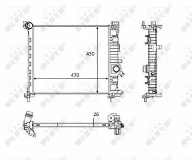 Радиатор охлаждения Opel Meriva B 1.4 10-17 NRF 58473