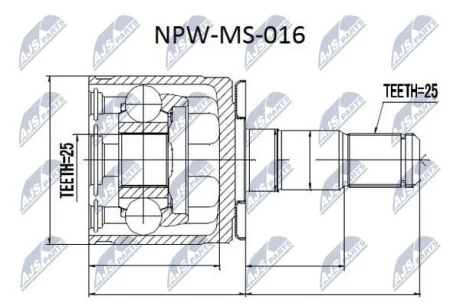 Шрус NTY NPWMS016