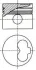 Поршень з кільцями AUDI/VW 79.5 1.9D/2.4D 1X/1Y/3D/AAS/AAB NURAL 87-990100-40 (фото 1)