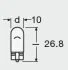 Лампа розжарювання W5W 12V 5W W2,1X9,5D Hyper OSRAM 2825HCBI (фото 3)