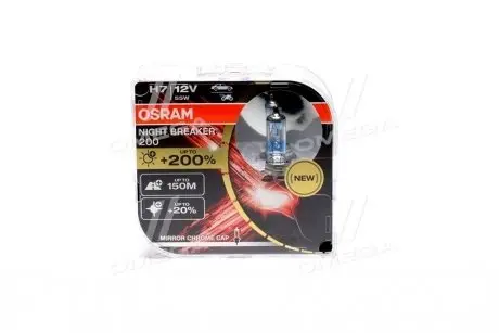 Лампа H7 PX26d 12V 55W NIGHT BREAKER +200% 3700K OSRAM 64210NB200-HCB