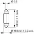Автолампа T10,5X43 12V 10W SV8,5 Festoon PHILIPS 12866CP (фото 3)