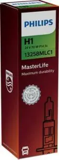 Лампочка Masterlife галоген H1 (24 В, 70 Вт, тип гнізда: P14,5S) PHILIPS 13258MLC1