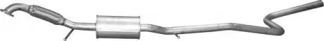 Глушитель, алюм. сталь, середн. часть Ford Fiesta 1.6i-16V 01-08, Fusion 1.6i-16V 02-, Mazda 2 1.6i-16V 03-07 POLMOSTROW 08.674
