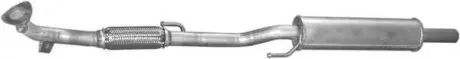Глушитель, алюм. сталь, передн. часть, 1.2i, hatcback, Seat Ibiza, Skoda Roomster, Fabia, VW Polo (05-09) POLMOSTROW 23.73