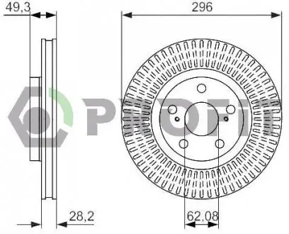 Диск гальмівний PROFIT 5010-1646