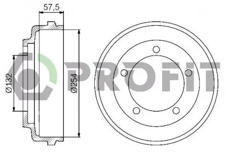 Барабан гальмівний PROFIT 5020-0029