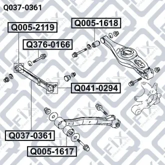 Тяга задня поперечна з кульової Q-fix Q0370361