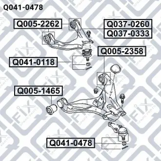 Опора шаровая переднього нижнього важеля Q-fix Q041-0478