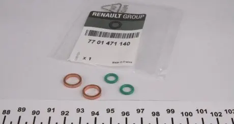 Прокладка трубки подачи масла к турбине (комплект) 1,9dci  Trafic II (01-) RENAULT 7701471140