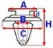 Кліпси, затискачі для оббивки ROMIX ROMC60711 (фото 2)