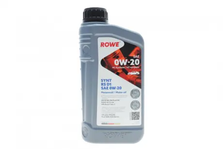 Олива моторна HIGHTEC SYNT RS D1 SAE 0W-20 (1 L) ROWE 20051-0010-99