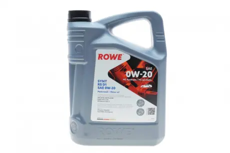 Олива моторна HIGHTEC SYNT RS D1 SAE 0W-20 (5 L) ROWE 20051-0050-99