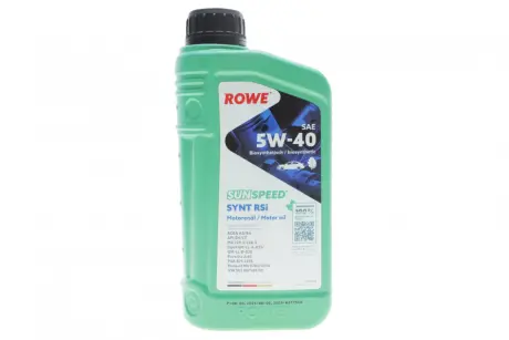 Олива моторна SUNSPEED SYNT RSi SAE 5W-40 (1 L) ROWE 4920068-0010-99