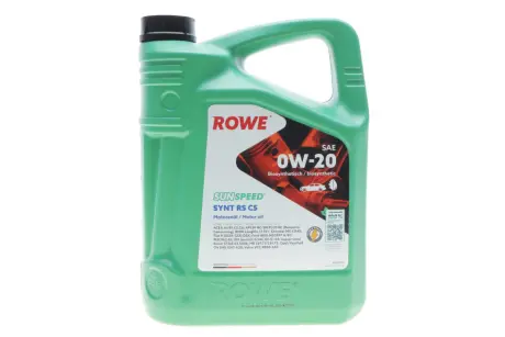 Олива моторна SUNSPEED SYNT RS C5 SAE 0W-20 (5 L) ROWE 4920379-0050-99