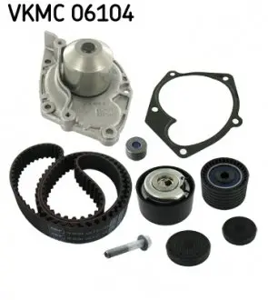 Фото ремінь зубчастий+водяний насос RENAULT CLIO\'\'1.8 \'\'06-12 SKF VKMC06104 Ремінь зубчастий+водяний насос RENAULT CLIO\'\'1.8 \'\'06-12 SKF VKMC06104