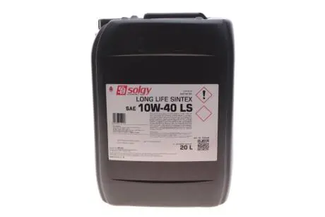Олива 10W40 LONG LIFE SINTEX LS (20L) (MB 228.51/MB 228.31/ACEA E4/E6/E7/E9) Solgy 504038