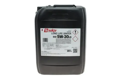Олива 5W30 LONG LIFE SINTEX LS (20L) (MAN M3477/MB 235.28/Volvo VDS-4/VDS-3/RENAULT RLD-3/RLD-4) Solgy 504046