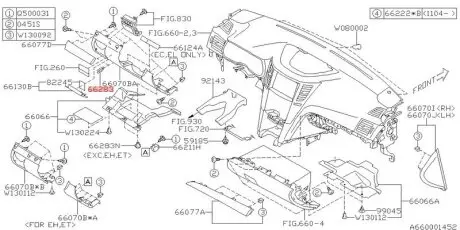 Кліпса SUBARU 66173AJ000