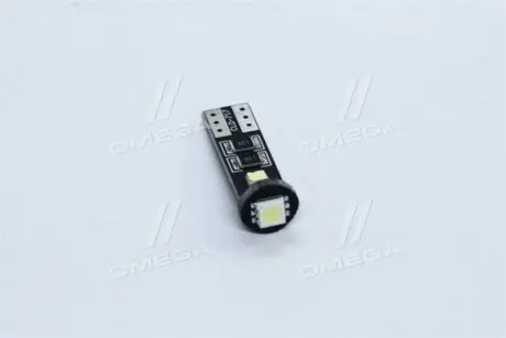 Лампа LED б/ц габарит и панель приборов T10 доп. сопротивление 2SMD W5W 12V WHITE <> TEMPEST Tmp-11T10-12V